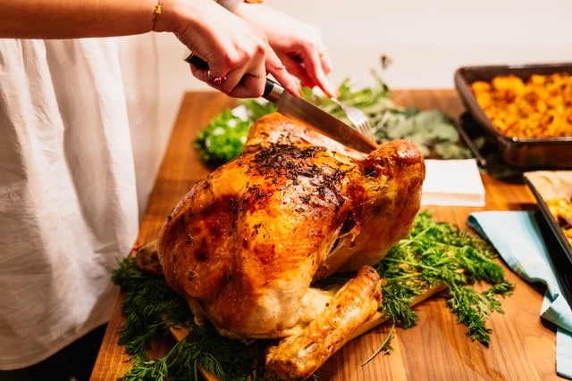 Whole chicken roasted in a toaster oven