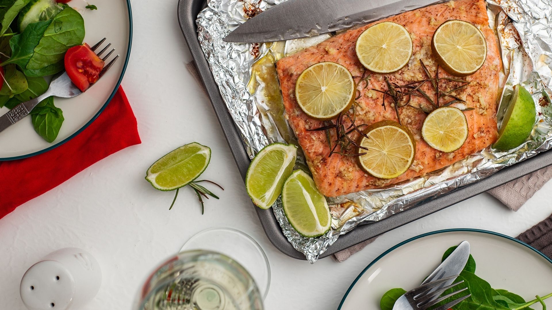 Toaster oven-broiled salmon