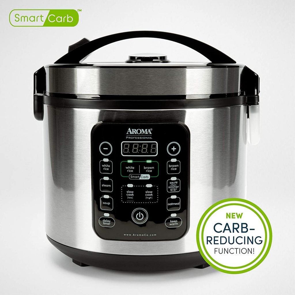 Aroma Rice Cooker review in English, Stainless Steel