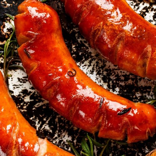 Oktoberfest Sausages Roasted in a Toaster Oven