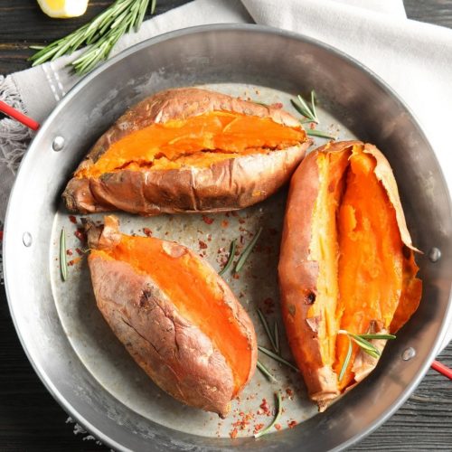 Sweet Potatoes Baked in a Toaster Oven
