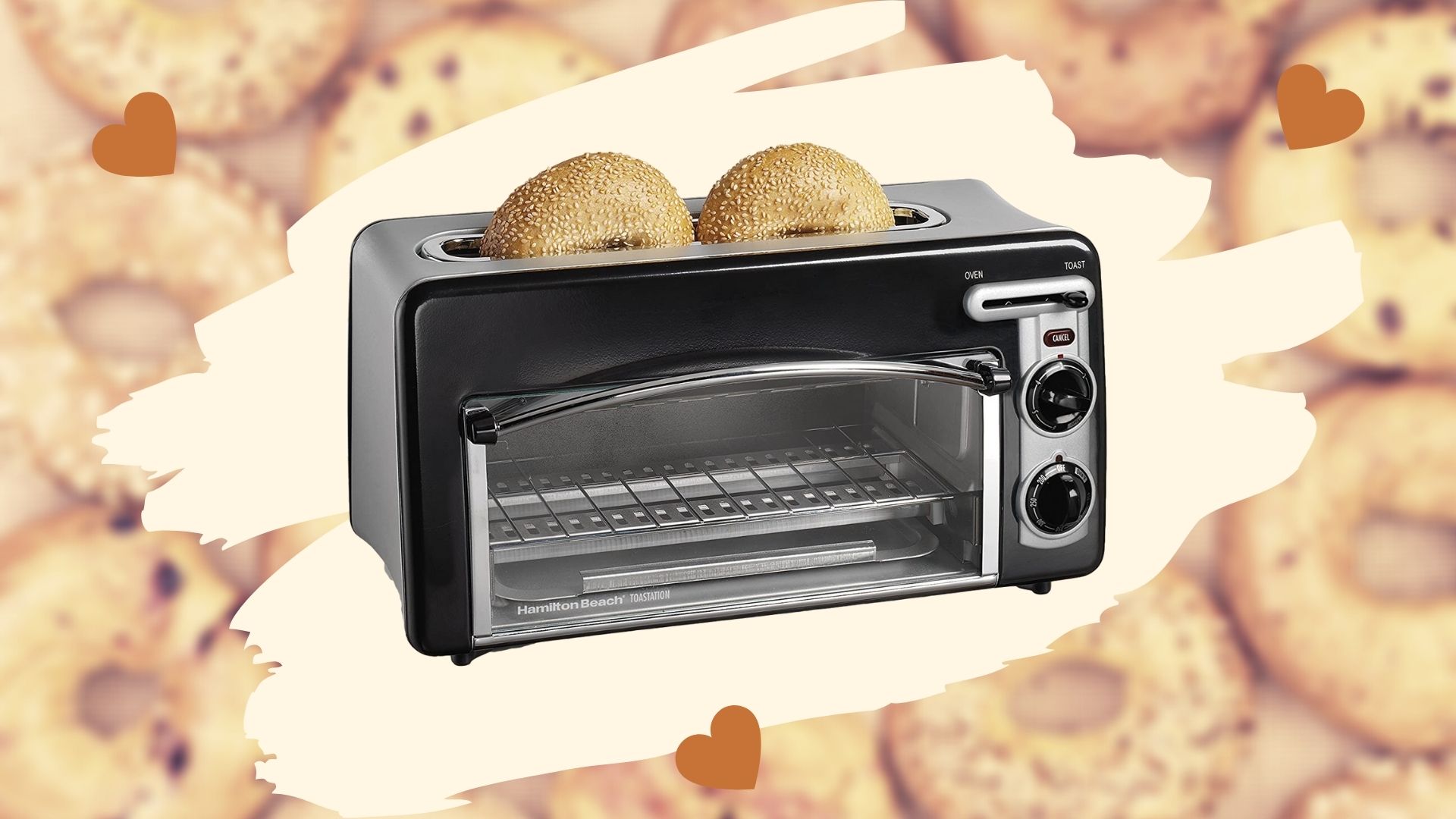 Hamilton Beach 2-in-1 Countertop Toaster Oven and Long Slot 2 Slice  Toaster, 60 Minute Timer and Automatic Shut Off, Shade Selector, Stainless  Steel