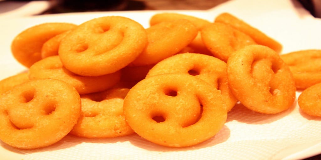 Smiley Fries Using Air Fryer