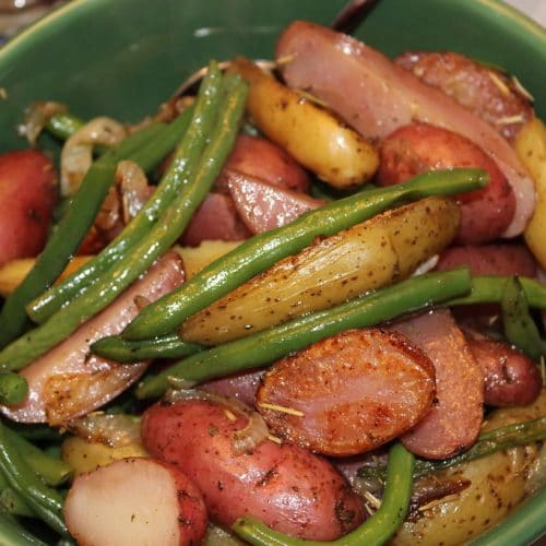 green beans and potatoes