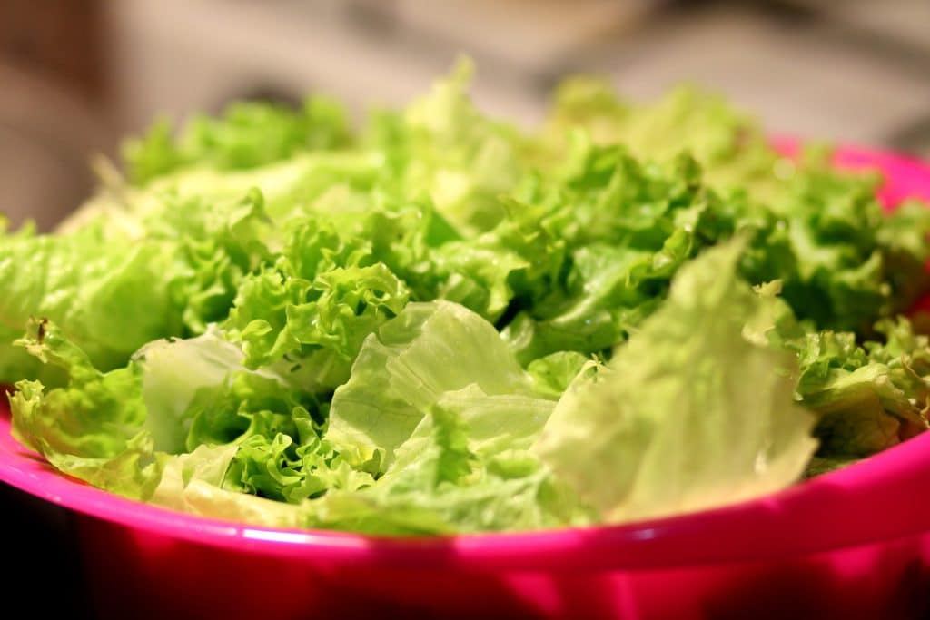 washed lettuce